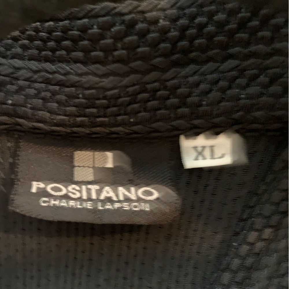 Positano Charles Lapson Men's XL Vintage Black Mesh Net Button Up Shirt Disco - Picture 2 of 11